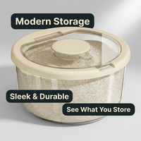 Airtight Food Storage Containers with Lids, Large Kitchen Storage for Cereal, Dry Food Storage Boxes, Pantry Storage Containers Set, Modern Minimalist