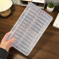 Transparent storage box with lid, 26-compartment sorting box, 28.5x17x5.5cm polypropylene organization box for craft room