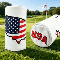 2 Pieces Waterproof Driver Headcover PU Leather Wood Headcover Shielded Wood Head Cover Easy to Use for Men, Driving Range