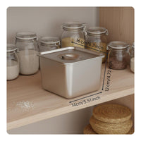 Moisture-Proof Stainless Steel Rice Container Heavy Duty Metal Rice Box Easy to Clean