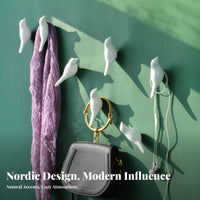Creative Design Bird Shaped Wall Hook Minimalist 3D Bird Wall Peg Easy to Install for Homeowners, Renters, Behind Door, Bedroom, Living Room