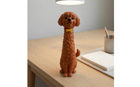 Resin Dog Figurine Vase Standing Dog-Shaped Vase Hand-Finished for Tabletop