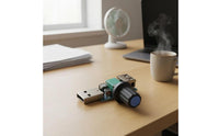 USB Fan Speed Controller Compact Design Rotary Knob Fan Regulator USB Rotary Controller Printed Dimensions