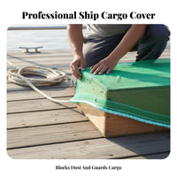 Ship Hold Cover Mesh Sun Resistant Debris Management Net Sturdy Polyester Heavy Duty Trailer Netting for Companies, Movers, Docks, Barges, Moving