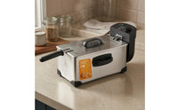 Temperature Control Electric Deep Fryer 110V Deep Fryer with Basket Easy Clean Kitchen Appliance Large Capacity