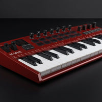 Compact 37-Key MIDI Keyboard Desktop 37-Key MIDI Controller Low-Profile Music Production Keyboard Assignable for Beatmakers, Home Studio, Beat Making