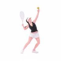 Scene Display Hand Painted Tennis Couple Tennis Mini Figures Tabletop Figure Set for Model Collectors, Hobbyists