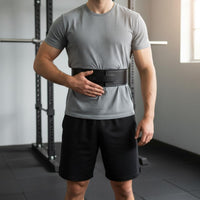 Leather Lever Belt Thick Leather Weightlifting Belt Rigid Training Gear for Strength Training, Deadlifting