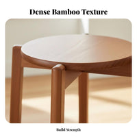 Space-Saving Stackable Round Stool Minimalist Design Backless Seat Long-Lasting Construction Household Furniture Stable for Families, Homeowners, Students, Dining Room, Kitchen, Small Apartments, Party