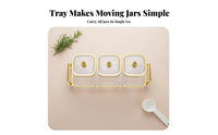 Luxury Design Seasoning Container Set Airtight Seal Condiment Jar Set Easy to Clean for Dining Table