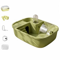 Built-in Wheel Hamster Carrier Cage Water Bottle Included Portable Hamster Carrier Multi-Level Small Animal Travel Cage Transparent Panels