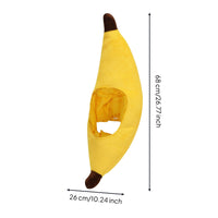 Banana Hat Photo Prop Soft Banana Head Cover Cute Amusing Produce Headpiece for Photoshoots, Parties