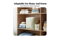 Foldable Design foldable Cube Organizer with clear panel Large Capacity Clothing Storage container Stackable Home Organization Side Carry Handles for Apartment Dwellers, Homeowners, Bedroom, Dorm Room, On Shelves, Under Bed