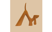 Flocked Dog Figurine Compact Resin Dog Statue Gift Sculpture for Bookshelf, Desk, Display Cabinet