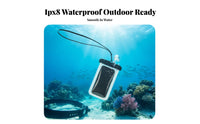 Full Tap-Sensitive Screen Functionality Waterproof Phone Pouch High Clarity Underwater Phone Case Secure Lock Seal for Swimmers, Beach