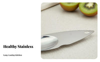 Fruit Spoon Food-Grade Material Fruit Spoon 2-in-1 Fruit Cutter Easy to Use Kitchen Utensil Dishwasher Safe