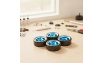 4 Pieces RC Car Slide Wheel Low Profile RC Wheel with Metal Hub Compatible for Hobbyists