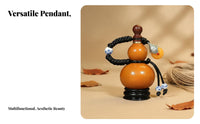 Gourd Beverage Bottle Leak-Resistant Chinese Beverage Gourd Hu Lu Bottle Symbol of Good Fortune Includes Display Stand