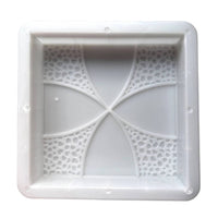 Paving Mold with Floral Pattern Square Walkway Mold Path Maker Textured Walk Maker Reusable for DIYers, Garden Paths, Patios