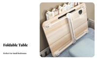 Foldable Tray with Storage Space-Saving Foldable Activity Tray Lightweight Bed Table for Students, Dorm Residents, Bedroom, Small Apartment, Travel