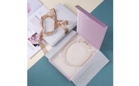 Pearl Necklace Box Soft Shielded Interior Necklace Gift Box Sturdy Frame Silk Finish Jewelry Case for Special Occasions