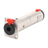 D-Type 6.5mm Female to Female Adapter with Mounting Ears for Rack, Stereo, Microphone and Headphone