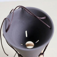 Plant Pots for Indoor Plants with a Hanging Basket Design, Triangle Cone Wall Planter for Home Office, Handmade Hanger with Drainage Hole, 1 Pack