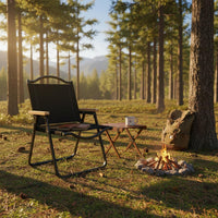 Quick Setup Foldable Chair with Backrest Lightweight Camping Folding Chair Stable Triangle Structure Camping Backrest Armrests for Picnic, Fishing