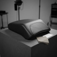 Leather Motorcycle Rear Seat Cushion Stitched Finish Pillion Seat Foam Padding