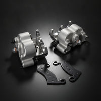 Compact Brake Caliper with Mounting Plate Motorcycle Brake Caliper Precision Hardware Long-Lasting for Garage Maintenance