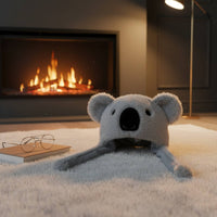 Fuzzy Koala Earflap Hat Warm Koala Fuzzy Hat Windproof Soft Animal Character Cap for Parties