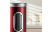 Multipurpose Food Canister with Window Modern Design Stainless Steel Canister with Window Easy to Clean Airtight Coffee and Tea Jar for Countertop