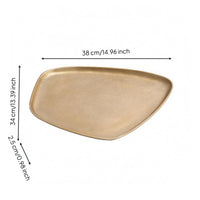 Aluminum Tray Irregular Shape Decorative Serving Tray Shallow rims Metal Dessert Platter
