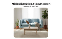 Removable and launderable slipcovers 3-Seater Couch Nordic design Upholstered 3-Person Settee Easy to Clean Sofa Minimalist Design for Apartment Dwellers, Small Families, Homeowners, Living Room, Lounge Area, Bedroom, Office