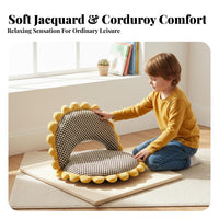 Foldable blossomShaped Lounger Adjustable Backrest Tatami Seat Lightweight Design Floor Chair Washable Cover for Toddlers, Parents, Bay Window, Bedroom, Living Room, Playroom