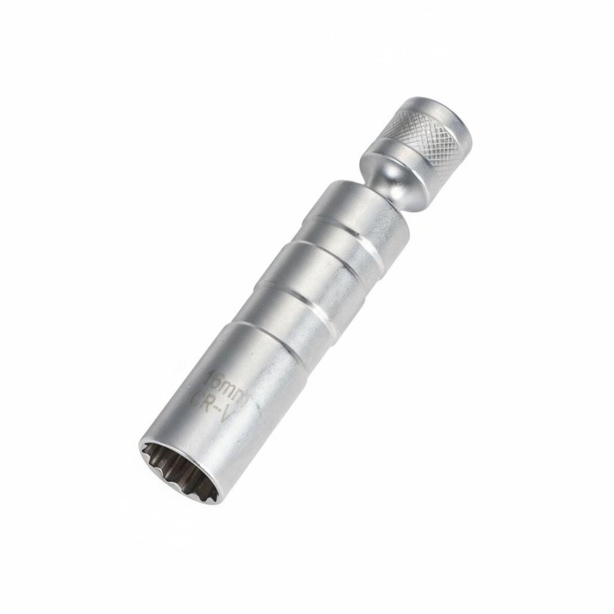 360° Rotatable Design Ignition Plug Socket Chrome Vanadium Steel Swivel Ignition Plug Socket Knurled Grip Rust Resistant for Mechanics, DIYers, Engine Maintenance, Garage