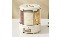 Messspill-Proof Food Storage Container with Compartments Segmented Dry Food Dispenser Transparent Grain Dispenser Clear for Kitchen, Pantry