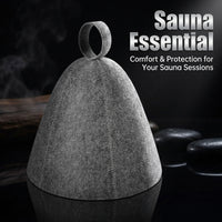 Sauna Hat for Women and Men Made from Wool Felt Material, Lightweight Unisex Cap for Steam Room and Banya, Reusable Heat Protection