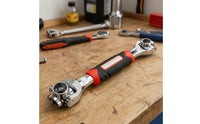 8-in-1 Ratchet Wrench with Rotating Head Double-Ended Ratchet Wrench Pivoting Hand Tool Magnetized for Mechanics, Diyers, Automotive Repair, Tight Confined Areas, Garage