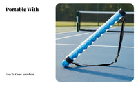 No Bending Down Pickleball Pickup Tube Large Capacity Pickleball Picker Upper Easy to Carry Ball Collection Tube Portable for Seniors, Coaches, Outdoor Courts, Practice Sessions