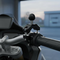 Ball Head Handlebar Clamp 360° Rotation Universal Ball Joint Mount Adjustable Angle Motorcycle Camera Holder Base for Motorcyclists, Cyclists