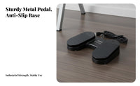 Multi-Purpose USB Foot Pedal Plug and Play Keyboard Foot Pedal Easy Setup Hands-Unrestricted Computer Controller Ergonomic Design for Unburden Ice Workers, People with Disabilities, Gaming, Live Broadcasting, Transcription, Music Performance