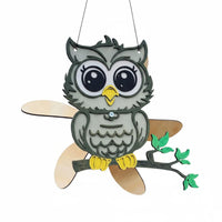 360° Rotation Wooden Creature Wind Whirligig Easy to Hang Cute Creature Whirligig Colorful Design Yard Hanging Decor 3D Effect for Garden, Patio