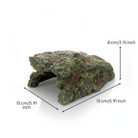 Resin Reptile Hideout Cave Natural-Looking Reptile Hide Sturdy Basking Platform Sturdy for Reptiles