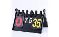 Tabletop Scoreboard with Flip Cards Waterproof Scorekeeper Manual for Badminton
