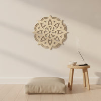 Mandala Wall Decor Boho Mandala Wall Art Zen Layered for Mindfulness Room, Bedroom