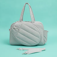 Padded Racket Tote Bag Quilted Tote Bag with Shoulder Strap Organized Waterproof for Commuters