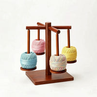 Wooden Yarn Holder with Rotating Arms Tangletangle-Resistant Yarn Holder with Spindles Organizer Tabletop Craft Tool Stable