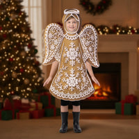 Gingerbread Angel Costume Deluxe Gingerbread Costume Easy to Wear Seasonal Attire for Actors, Themed Character Gatherings