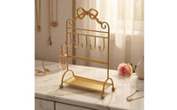 Jewelry Display Stand Decorative Bow Necklace Holder Curled Accents